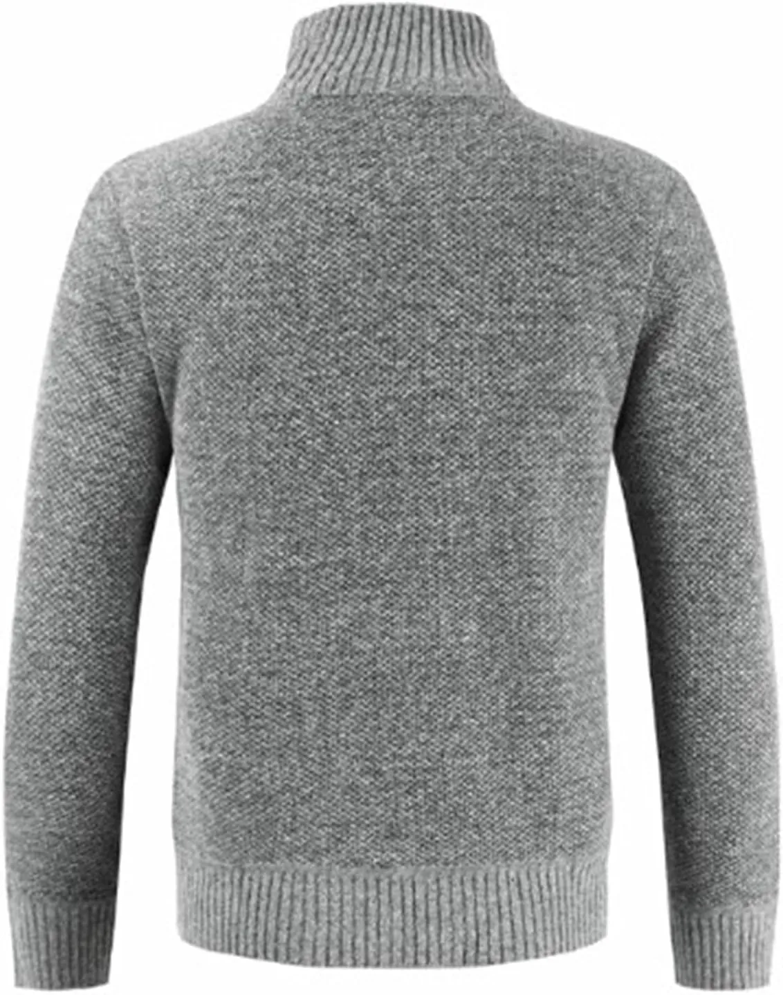 Fxbar Men's Cardigan Sweaters Stand Collar Casual Full Zip Sweaters Slim Fit Knitted Cardigans with Pockets
