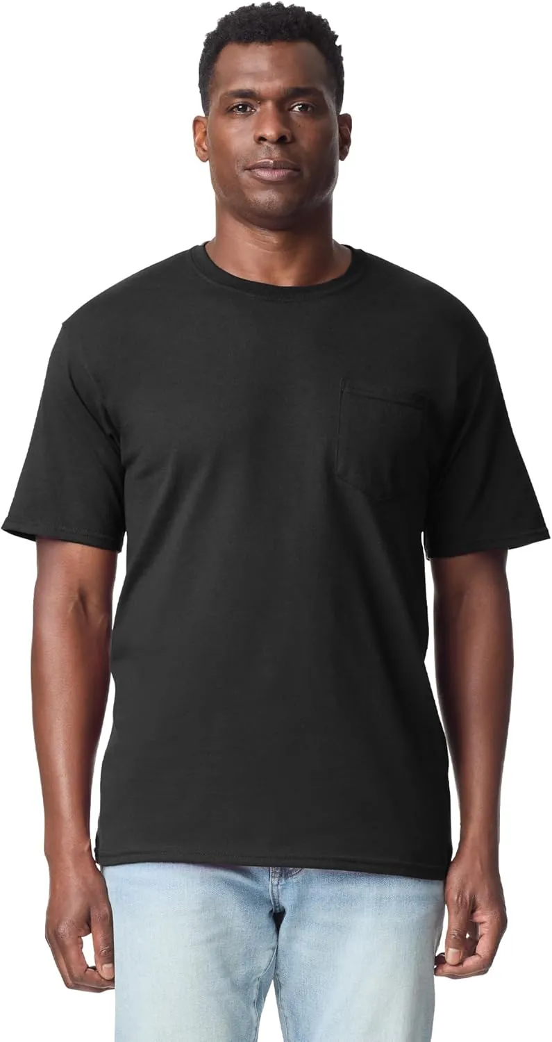 Gildan Adult DryBlend Workwear T-Shirts with Pocket, 2-Pack