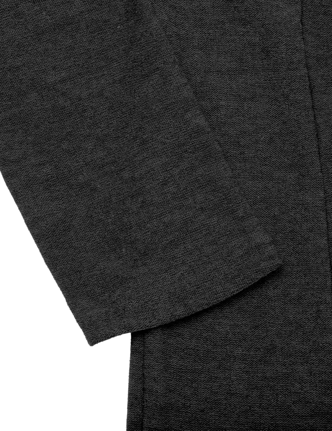 GIVON Longline Hooded Cardigan Ruffle Shawl Collar Open Front Drape Cape Overcoat with Fleece Fabric