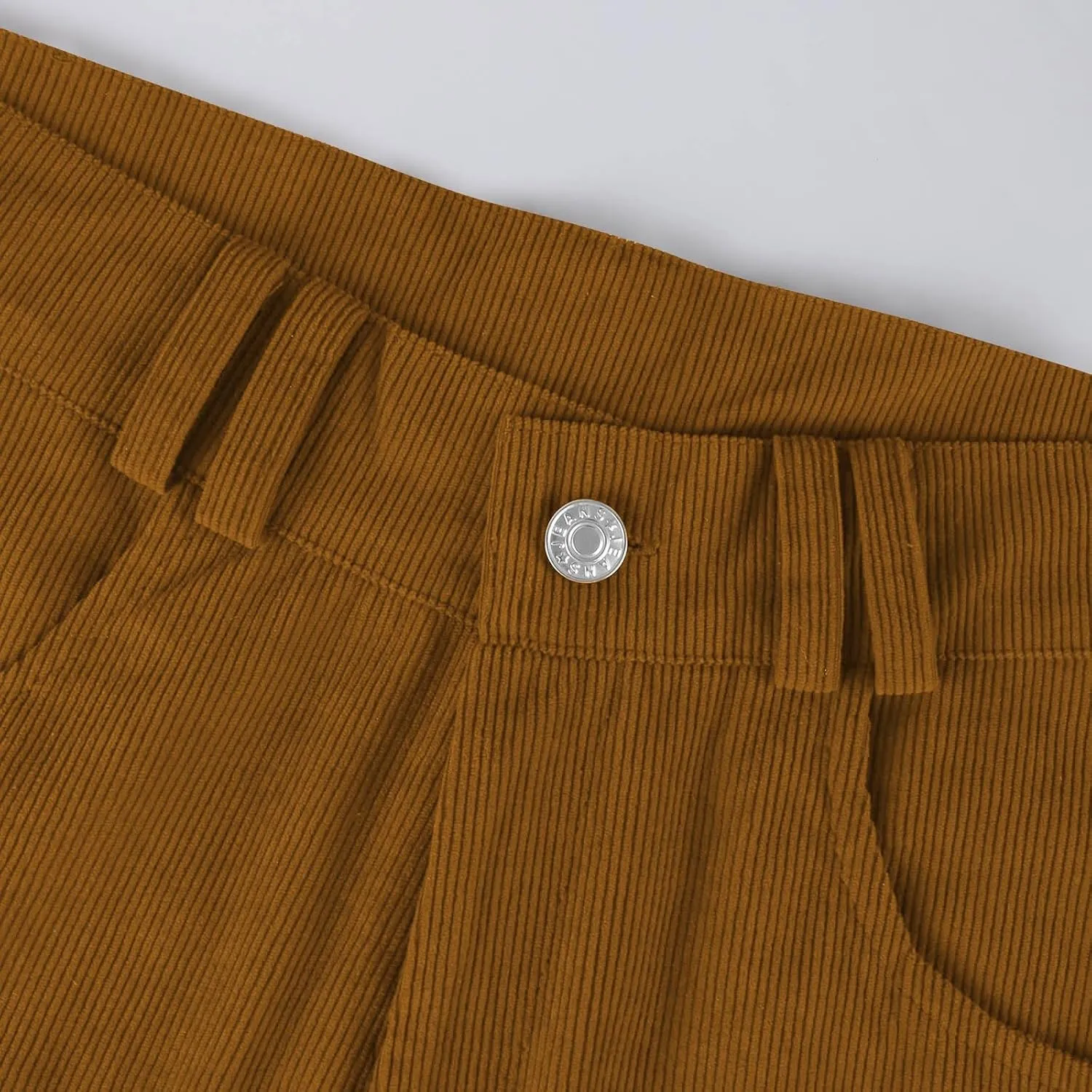 Gumipy Womens Corduroy Pants Trendy Casual Trousers Pants Loose Comfy Mid Rise Straight Leg Pants Lounge Pants with Pockets