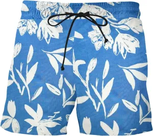 Hawaii Shorts for Men Fashion Printed Elastic Waist Drawstring Lounge Pant Loose Fit Lightweight Beach Surfing Shorts