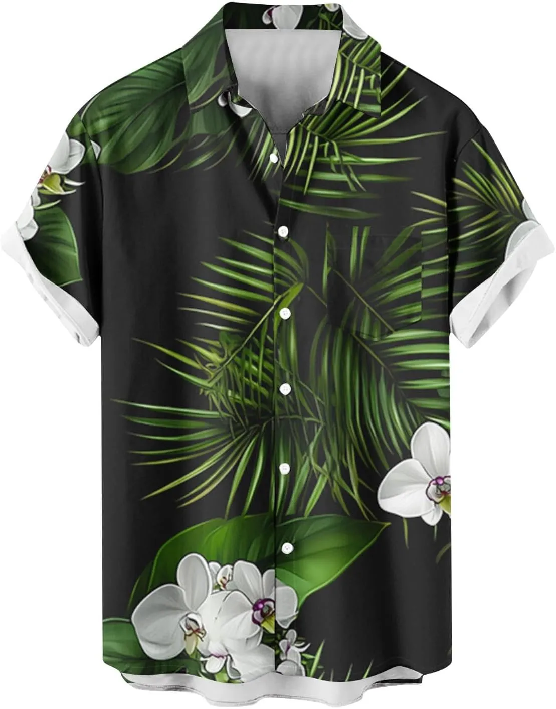 Hawaiian Shirts for Men Summer Beach Casual Short Sleeve Button Down Shirts Novelty Print Tropical Floral Tops