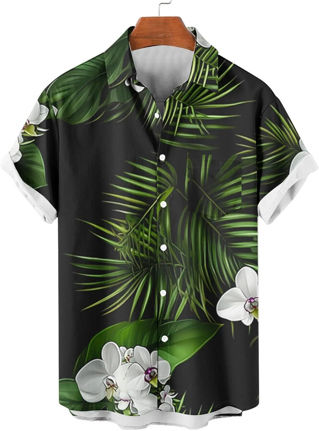 Hawaiian Shirts for Men Summer Beach Casual Short Sleeve Button Down Shirts Novelty Print Tropical Floral Tops