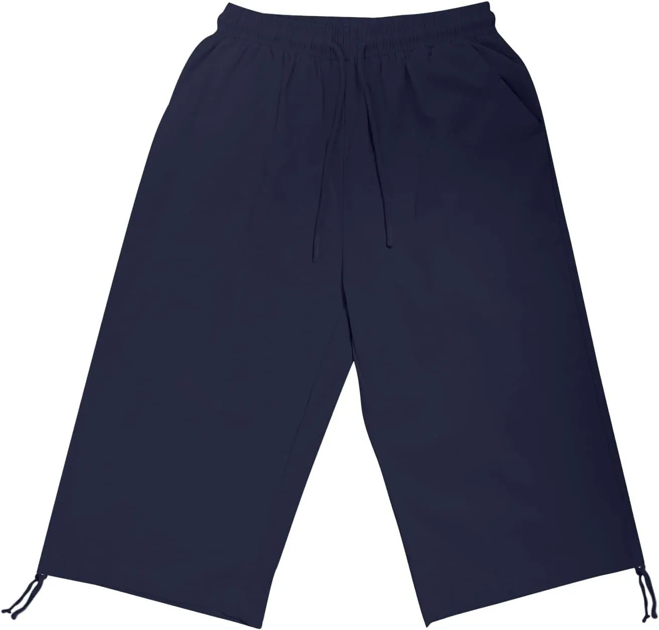 hlysgo Bermuda Shorts for Women High Waisted Drawstring Cotton Linen Casual Shorts Summer Knee Length Shorts with Pockets