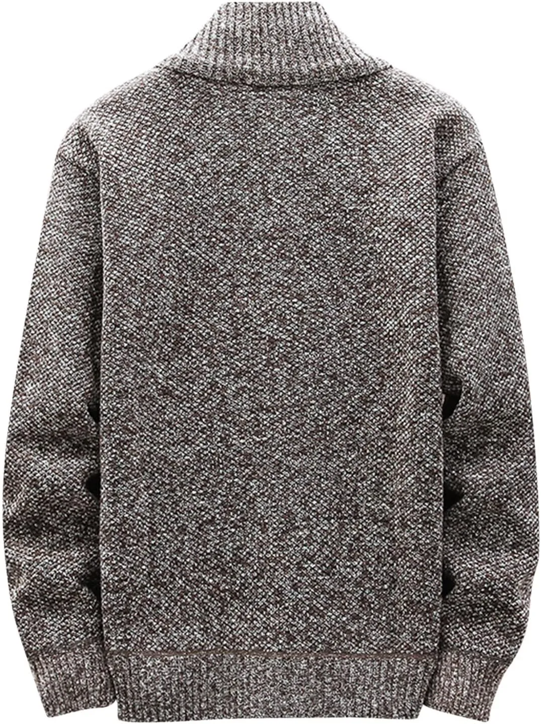 hlysgo Men's Cardigan Sweaters Casual Slim Fit Full Zip Sweaters Cable Knitted Jacket Outwear with Soft Flannel Lining