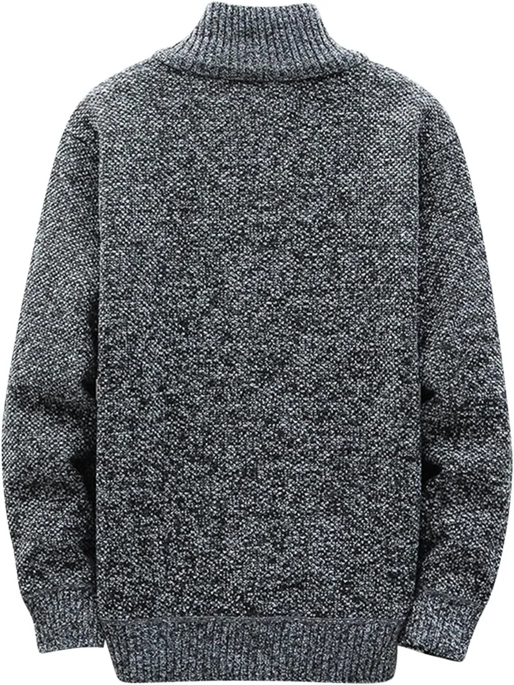 hlysgo Men's Cardigan Sweaters Casual Slim Fit Full Zip Sweaters Cable Knitted Jacket Outwear with Soft Flannel Lining