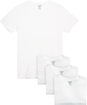 IZOD Mens Undershirts - 4 Pack Lightweight Breathable Cotton Mens Shirts Crew Neck & V Neck Undershirts for Men (Sizes: S-XL)