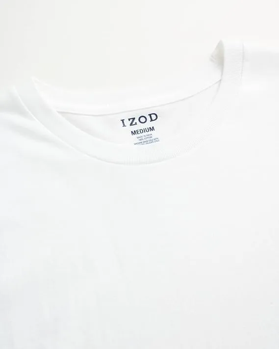 IZOD Mens Undershirts - 4 Pack Lightweight Breathable Cotton Mens Shirts Crew Neck & V Neck Undershirts for Men (Sizes: S-XL)