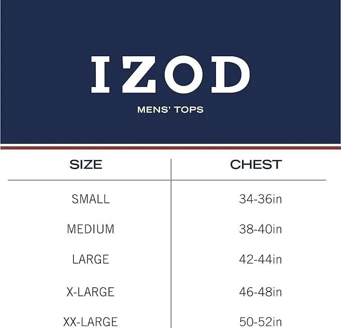 IZOD Mens Undershirts - 4 Pack Lightweight Breathable Cotton Mens Shirts Crew Neck & V Neck Undershirts for Men (Sizes: S-XL)