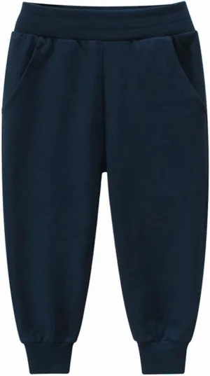 Kids Girls Solid Sweatpants Cotton Pull On Athletic Joggers Elastic Waist Pants Little Teen Girls Spring Clothing