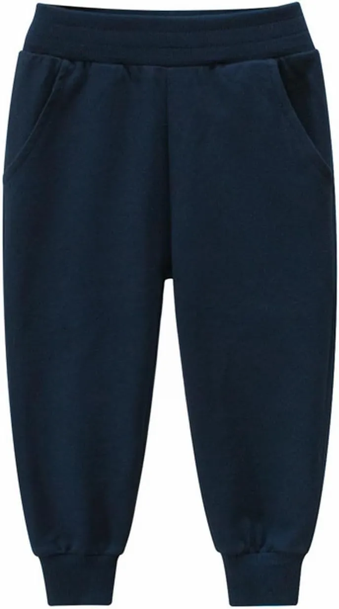 Kids Girls Solid Sweatpants Cotton Pull On Athletic Joggers Elastic Waist Pants Little Teen Girls Spring Clothing