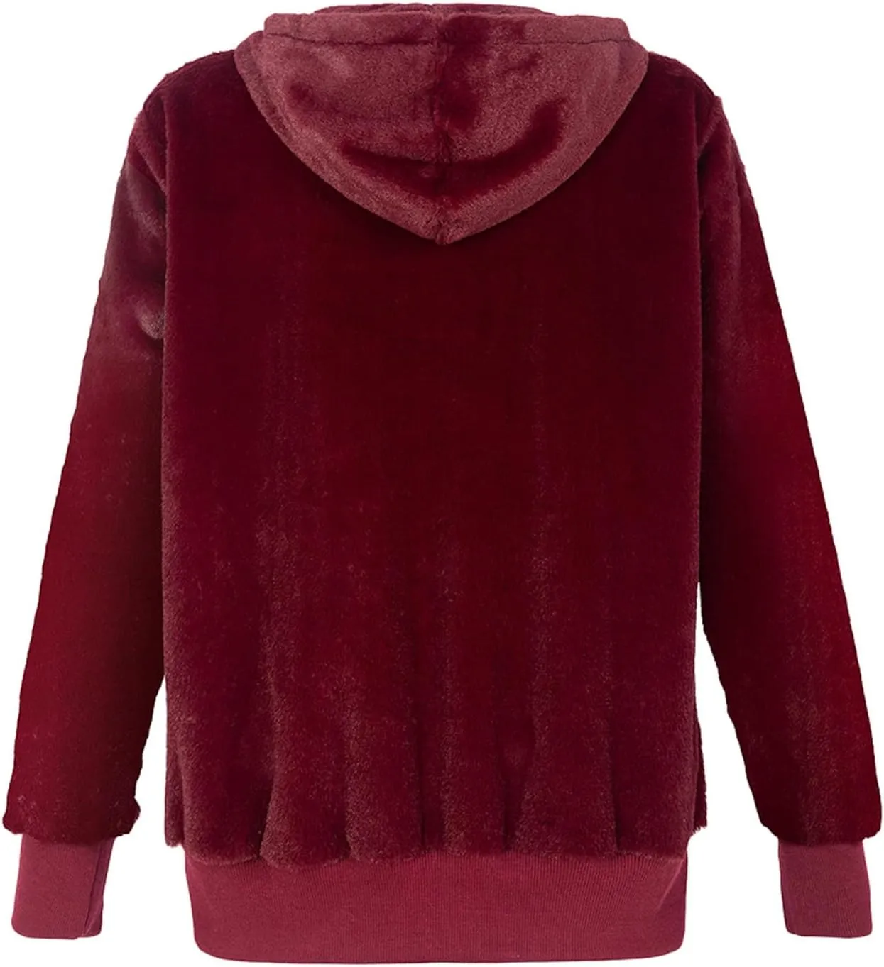 Ladies Long Sleeve Pocket Pure Color Mink Bunny Coat 2024 Christmas Gift