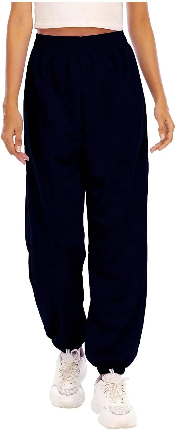 LCMTWX Baggy Sweatpants for Women with Pockets Comfortable High Waisted Jogging Pants with High Waisted Casual Sweat
