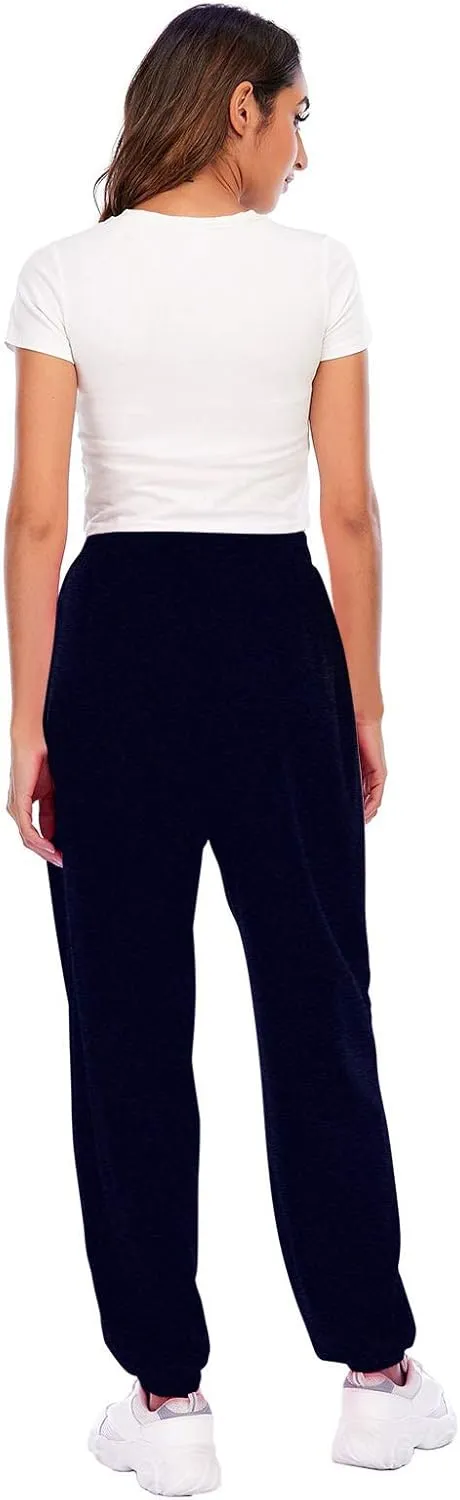LCMTWX Baggy Sweatpants for Women with Pockets Comfortable High Waisted Jogging Pants with High Waisted Casual Sweat