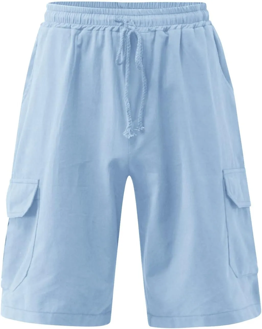 Linen Shorts Mens Casual Shorts Lightweight Summer Beach Shorts Drawstring Shorts for Men Casual Summer