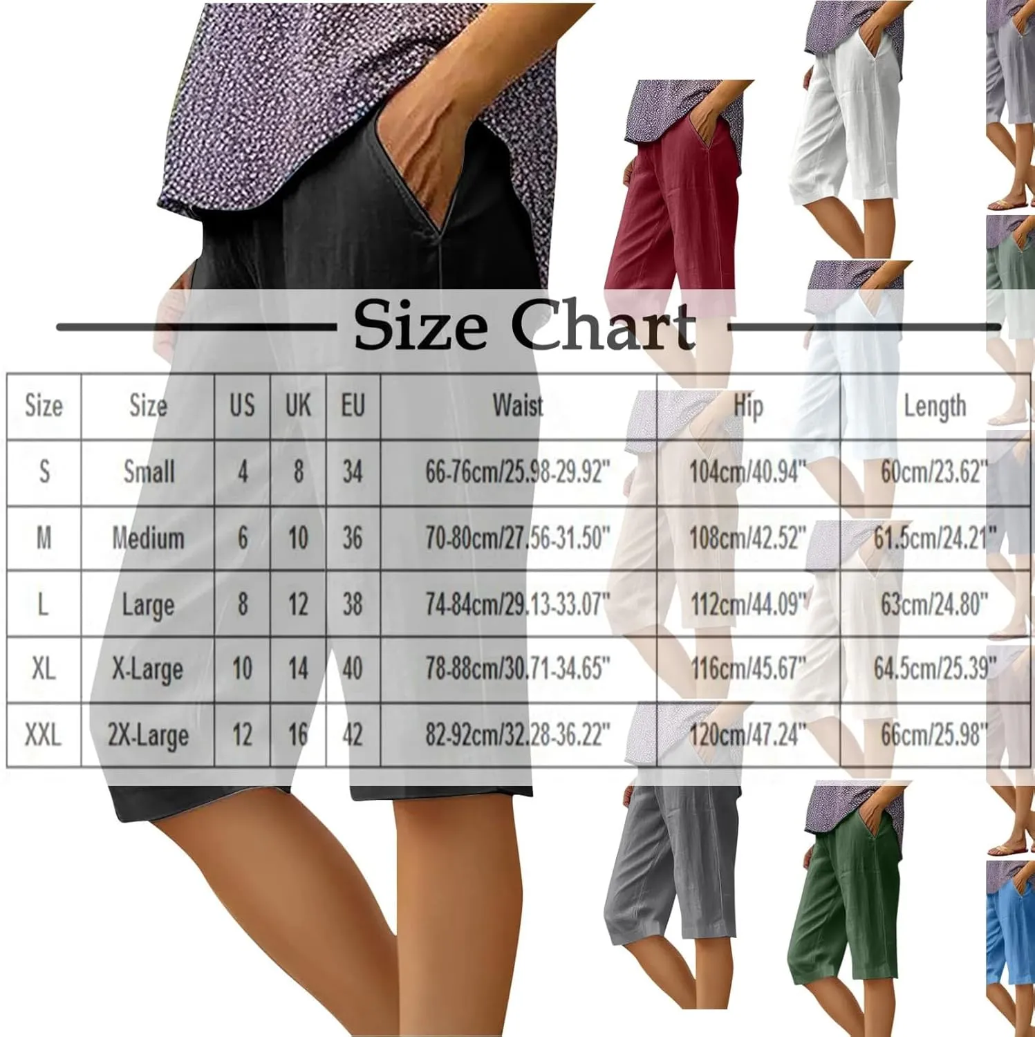 Lmdudan Linen Shorts for Women Knee Length Wide Leg Bermuda Shorts 2025 Trendy Lightweight Casual Shorts Plus Size Capris