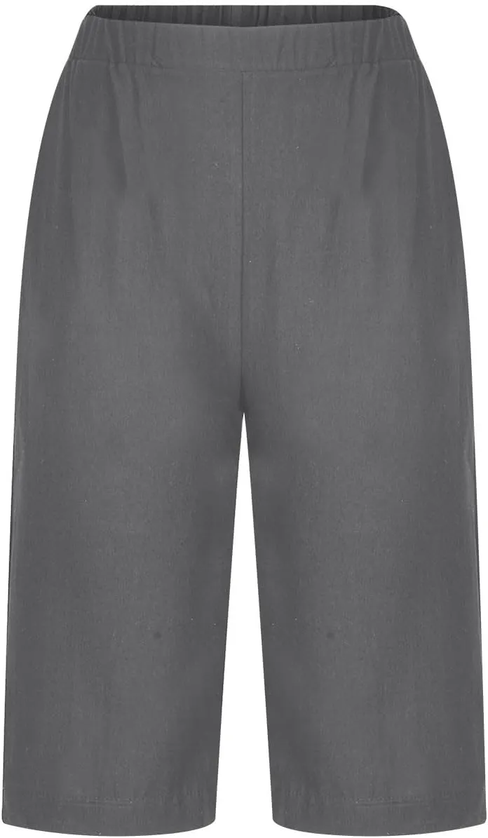 Lmdudan Linen Shorts for Women Knee Length Wide Leg Bermuda Shorts 2025 Trendy Lightweight Casual Shorts Plus Size Capris