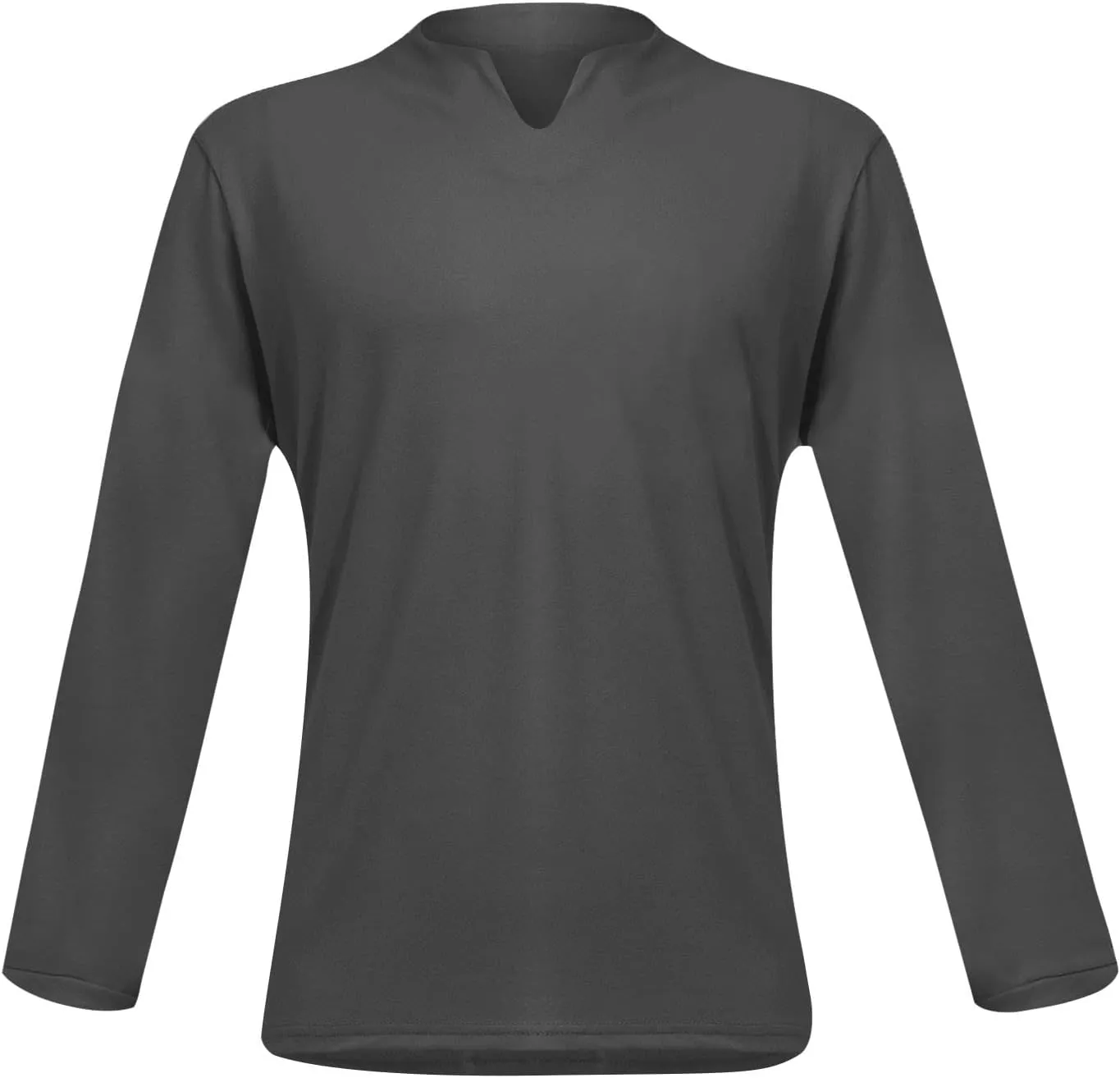 Long Sleeve T Shirt Men Big and Tall Oversized V Neck Fall Shirts Baggy Solid Shirts Big and Tall Fall Tshirts