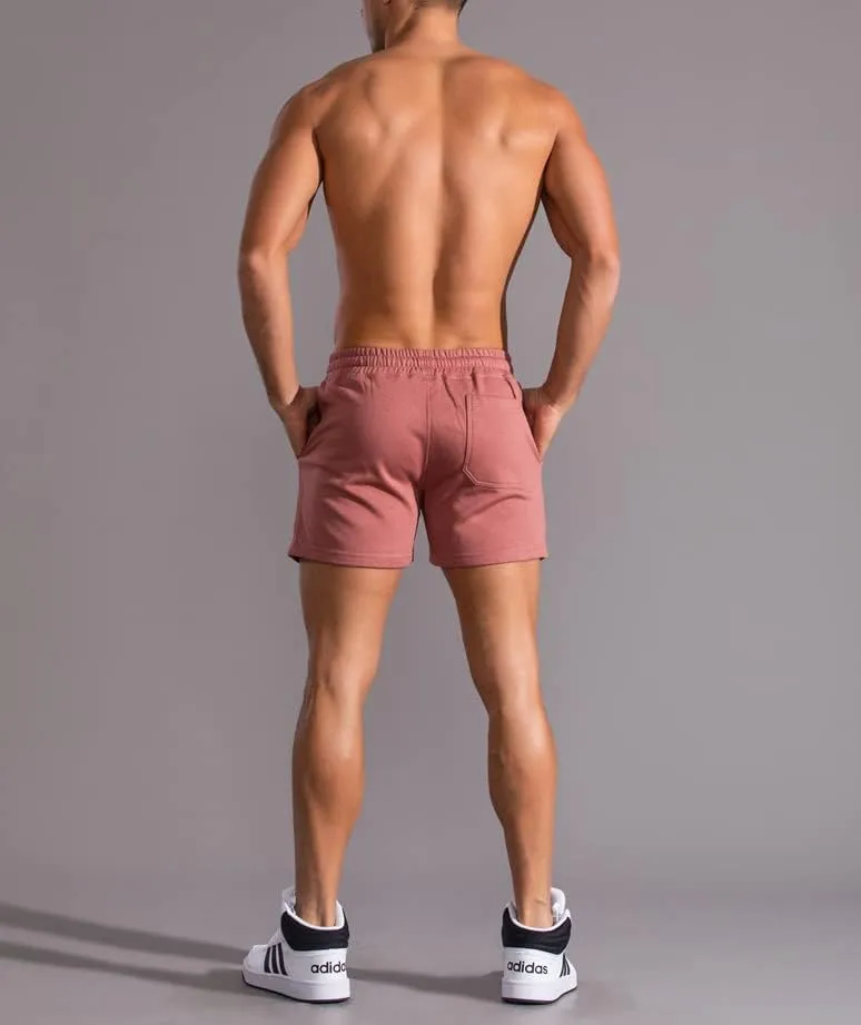LONGBIDA Mens Athletic Gym Shorts Cotton Casual Elastic Waist Jogger Workout Sweat Shorts