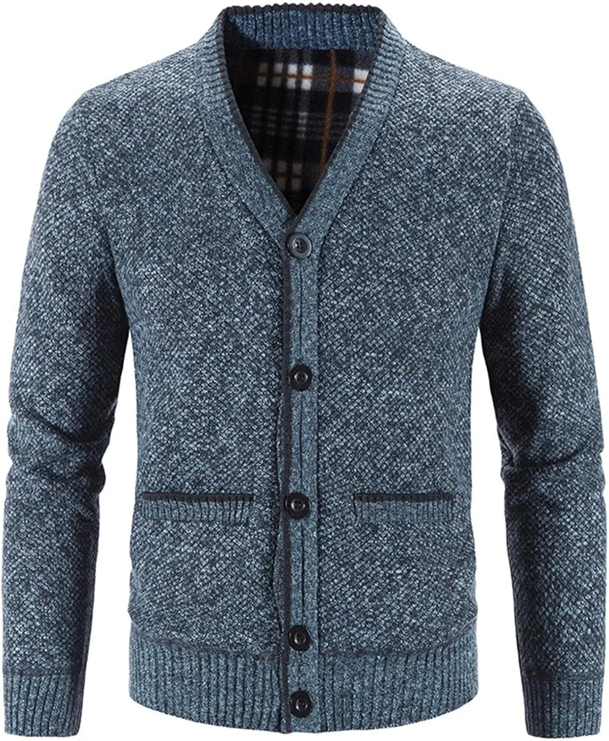 Men Cardigan Sweater Button Down Sweaters V Neck Cardigan Fleece Warm Jacket Long Sleeve Cardigans Oversized Shirts