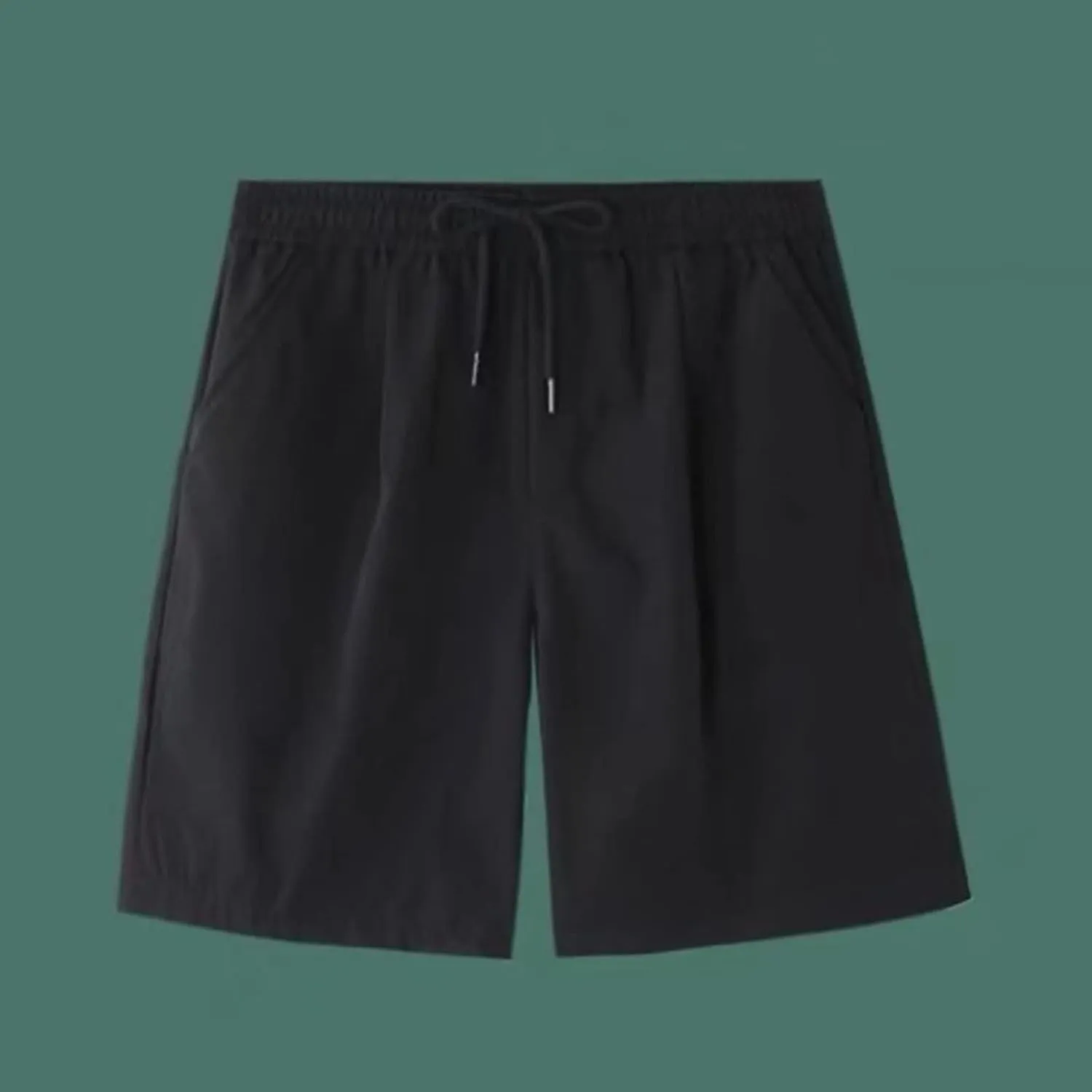 Men Casual Shorts Elastic Waist Drawstring Shorts Stretch Summer Beach Shorts with Pockets