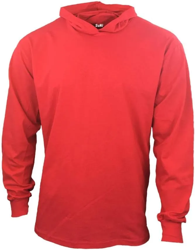 Men Construction Long Sleeve Work T Shirts with Hood