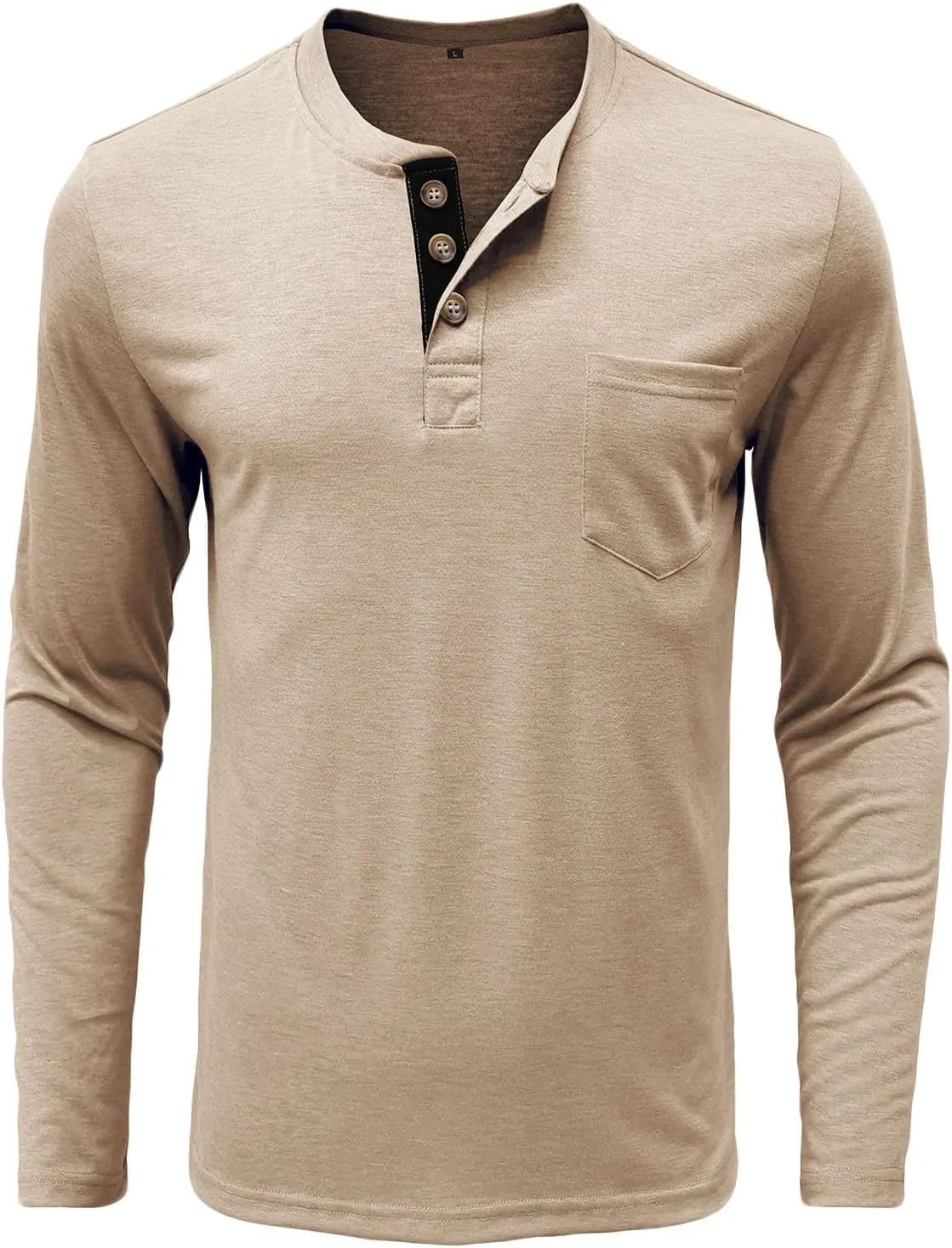Men Fall Winter Polo Shirts Long Sleeved Flip Collar Tops Pocket Button V Neck T Shirts Golf Casual Sports Tops