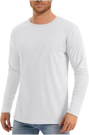 Men Sun Protection Shirts UV SPF UPF 50  Summer Lighweight Breathable Fishing Tee Rash Guard Running Long Sleeve Tops