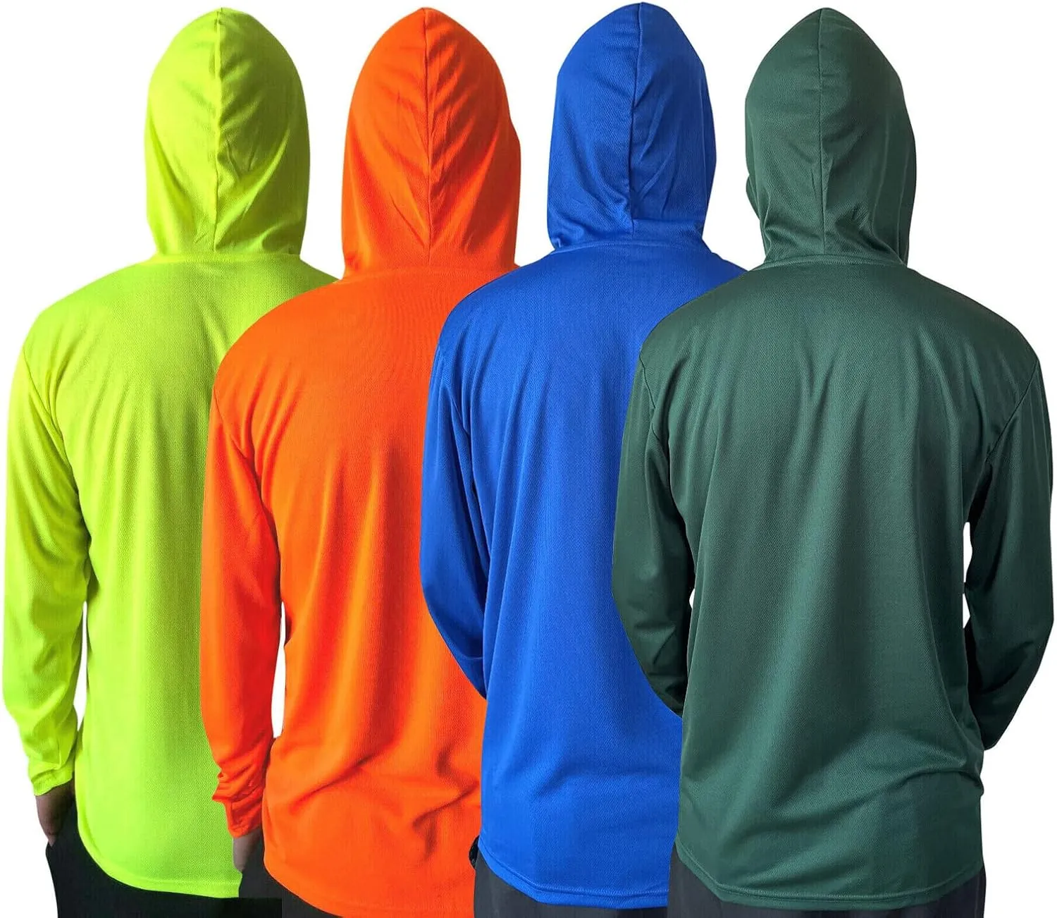 Men UPF 50  Sun Protection Breathable T Shirt Long Sleeve Workout T-Shirts with Hood
