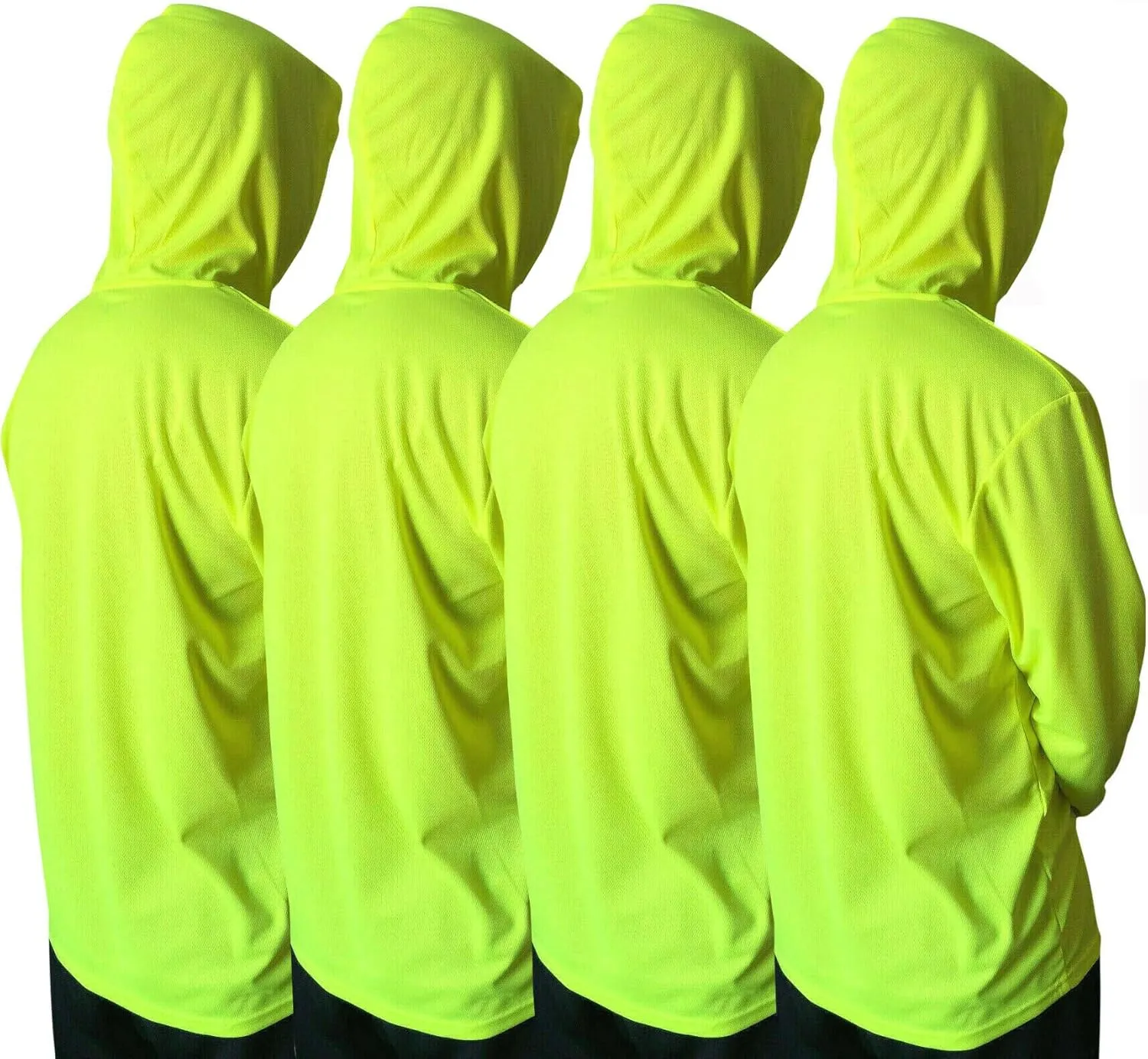Men UPF 50  Sun Protection Breathable T Shirt Long Sleeve Workout T-Shirts with Hood