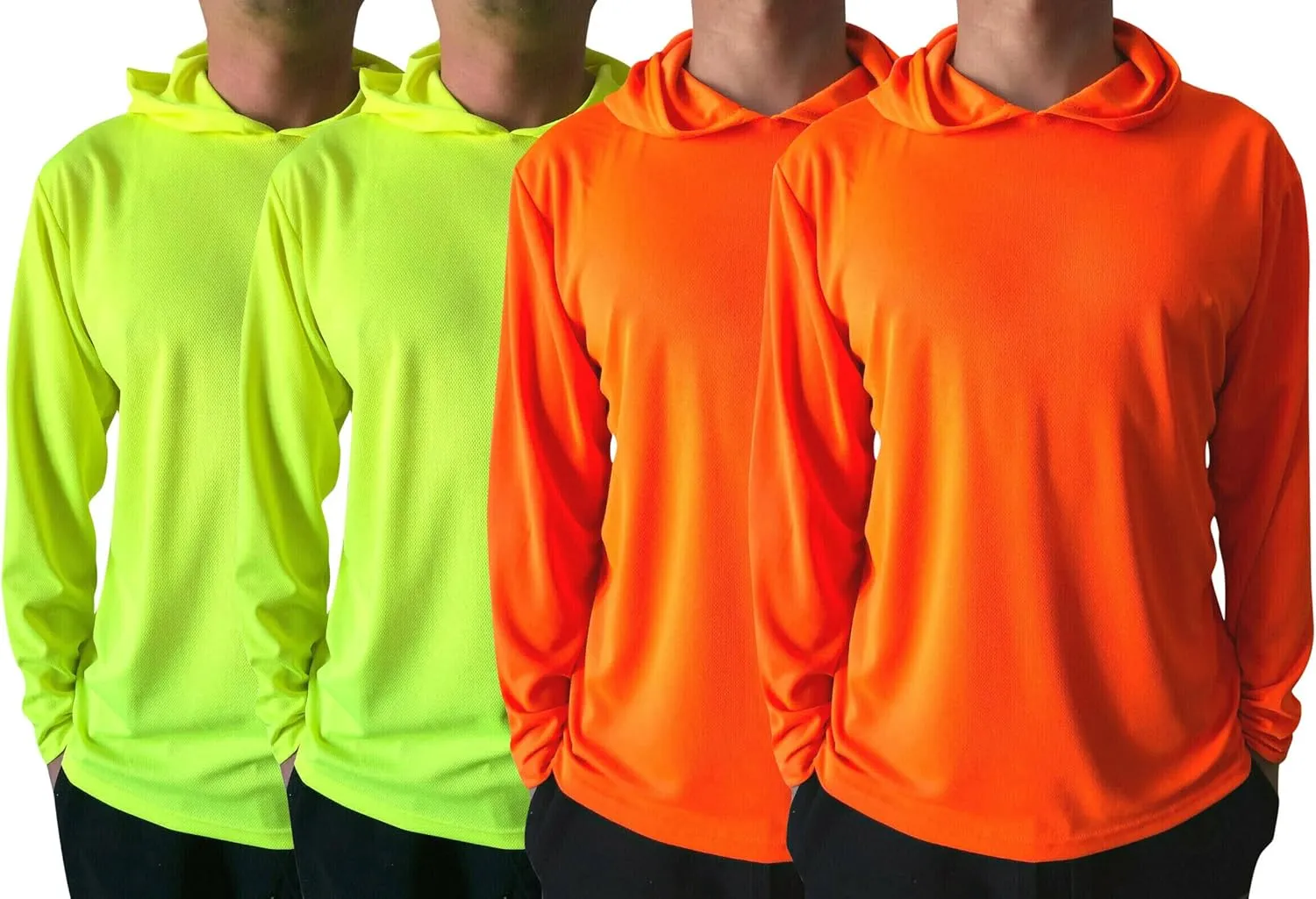 Men UPF 50  Sun Protection Breathable T Shirt Long Sleeve Workout T-Shirts with Hood