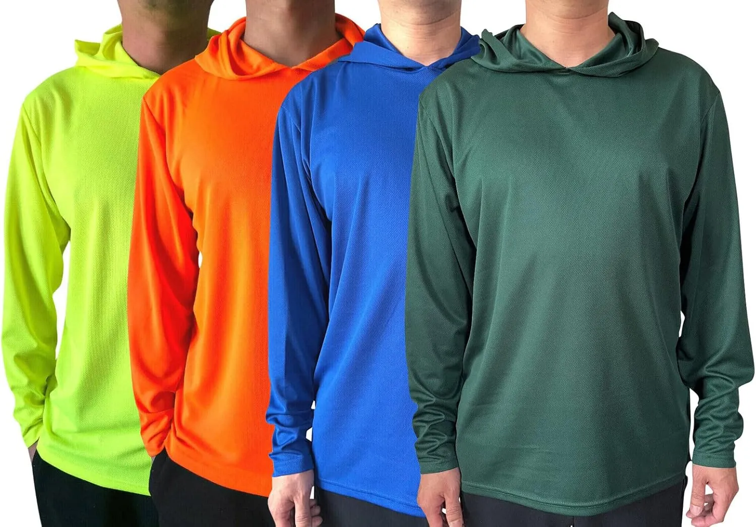 Men UPF 50  Sun Protection Breathable T Shirt Long Sleeve Workout T-Shirts with Hood