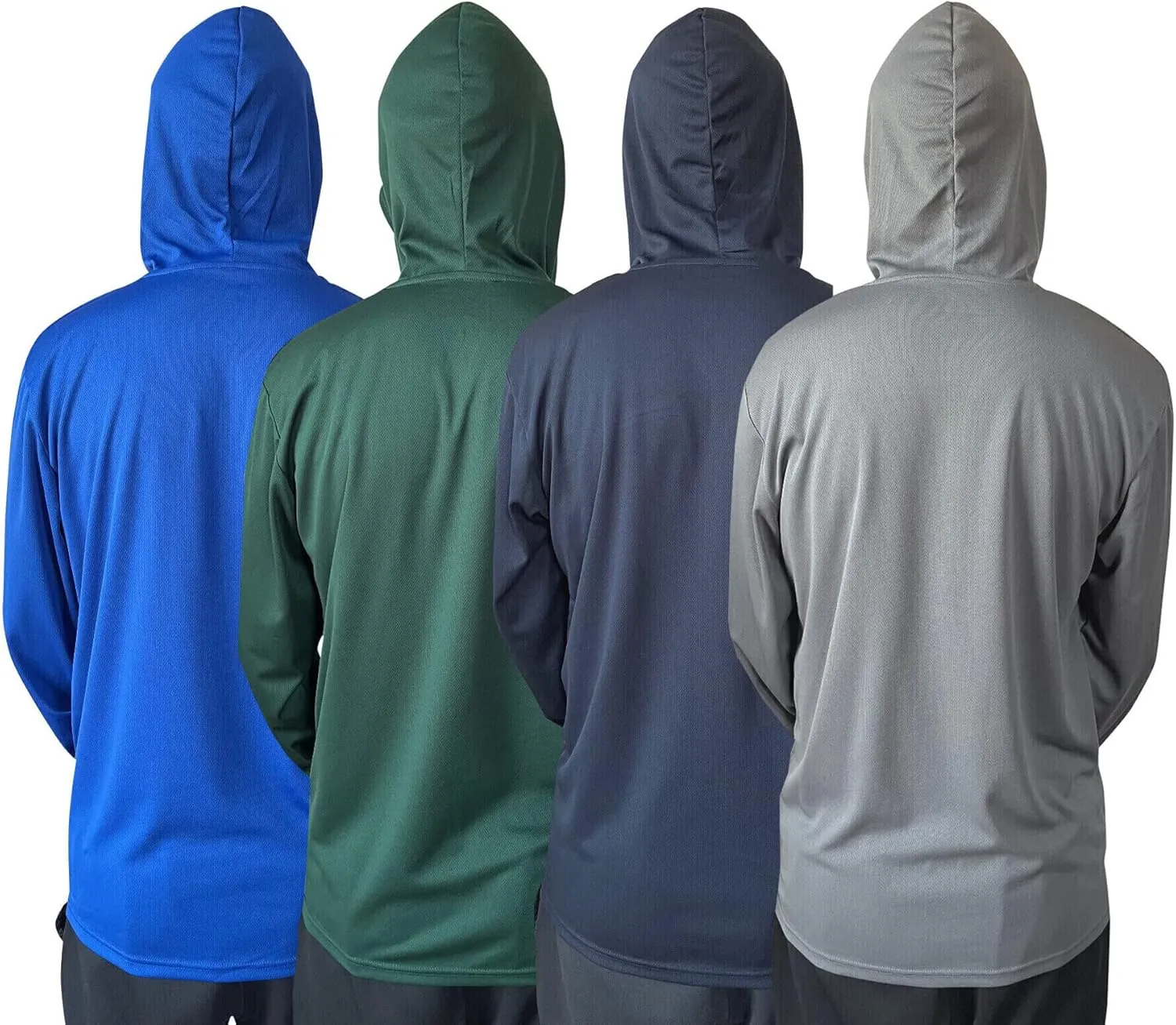 Men UPF 50  Sun Protection Breathable T Shirt Long Sleeve Workout T-Shirts with Hood