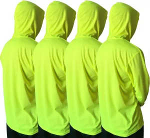 Men UPF 50  Sun Protection Breathable T Shirt Long Sleeve Workout T-Shirts with Hood