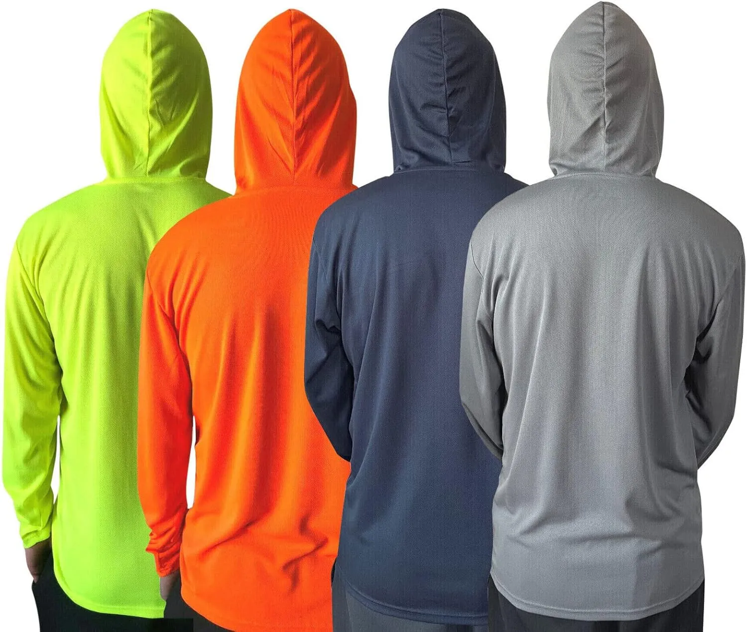 Men UPF 50  Sun Protection Breathable T Shirt Long Sleeve Workout T-Shirts with Hood