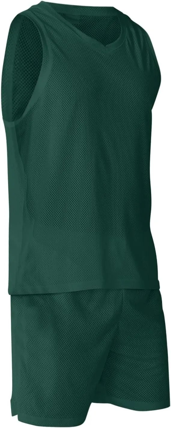 Men's 2025 Cool Summer Beach Outfits 2 Piece Breathable Sleeveless V Neck Shirts and Zipper Pockets Shorts Sets