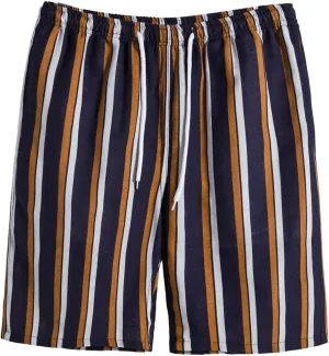 Mens Athletic Workout Shorts Straight Casual Cotton Elastic Waist Shorts Elastic Waist Lounge Shorts
