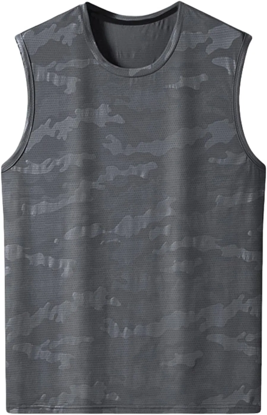 Men's Big and Tall Camo Print Tank Tops Quick Dry Breathable Summer Ice Silk Athletic Top Sleeveless Muscle Shirts
