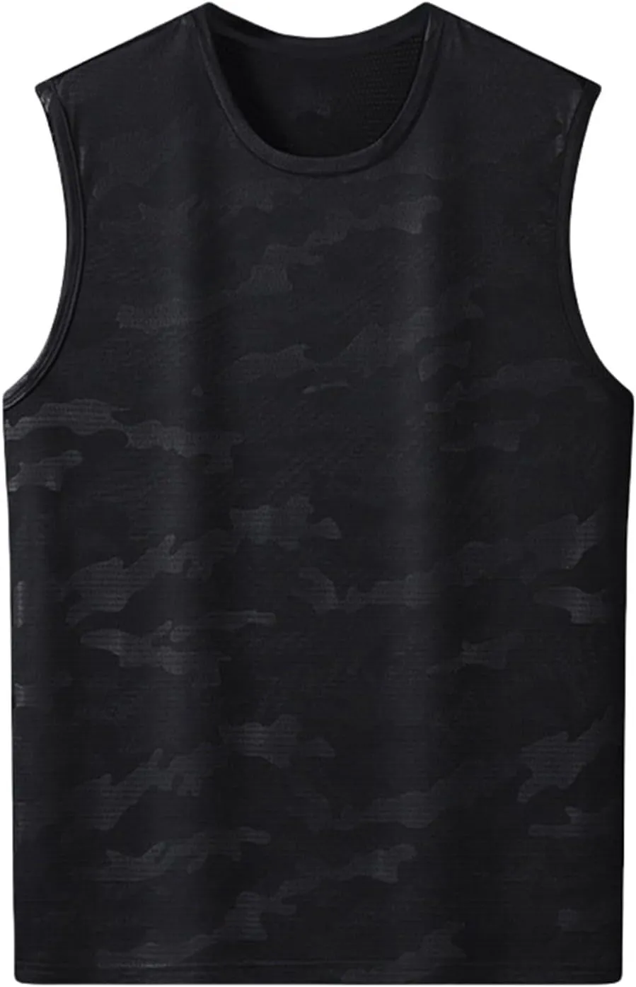 Men's Big and Tall Camo Print Tank Tops Quick Dry Breathable Summer Ice Silk Athletic Top Sleeveless Muscle Shirts