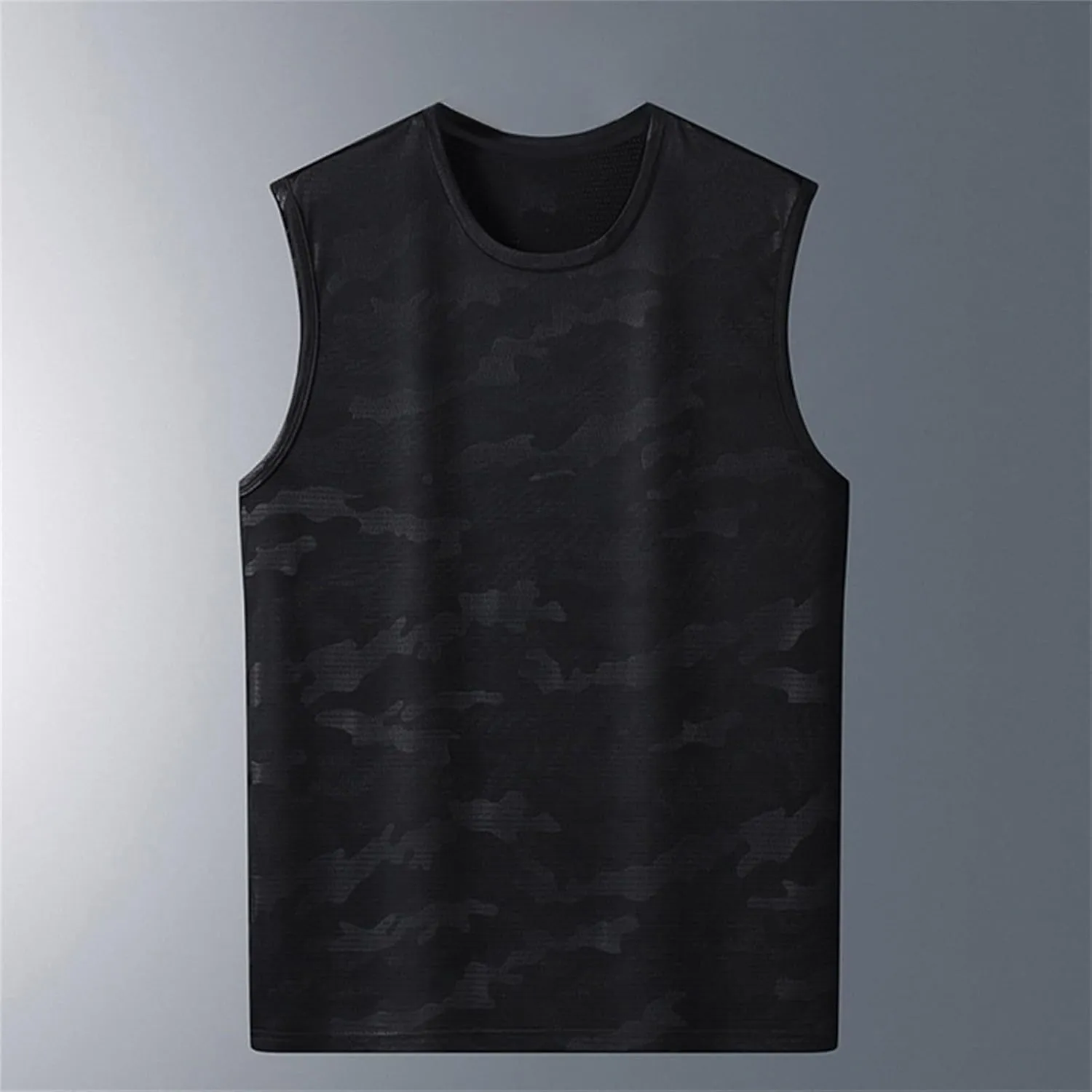 Men's Big and Tall Camo Print Tank Tops Quick Dry Breathable Summer Ice Silk Athletic Top Sleeveless Muscle Shirts