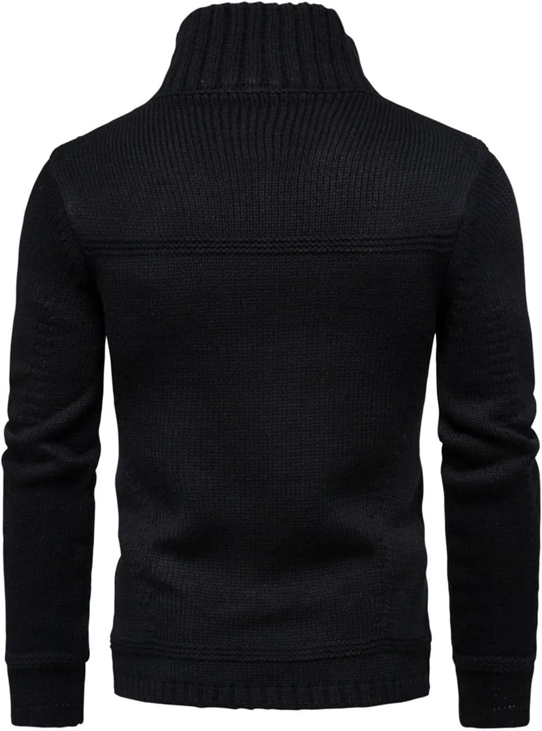 Mens Cable Cardigan Sweater Button Down Knit Sweater Turn Down Collar Sweater Vintage Long Sleeve Sweater