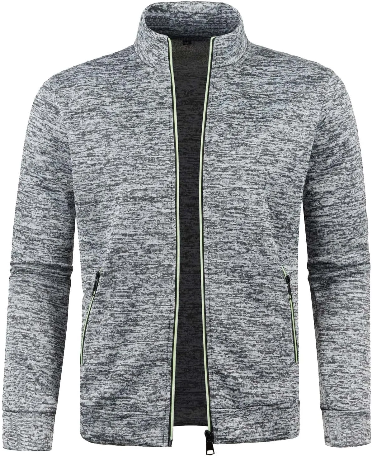 Mens Cardigan, Men's Sweaters Full Zip Slim Fit Thick Knitted Cardigan Casual Solid Sweaters Jacket with Pockets
