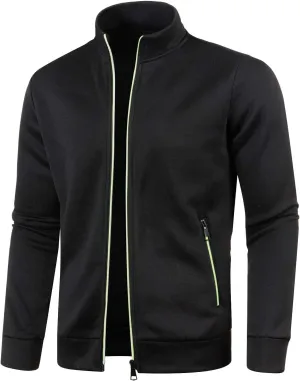 Mens Cardigan, Men's Sweaters Full Zip Slim Fit Thick Knitted Cardigan Casual Solid Sweaters Jacket with Pockets