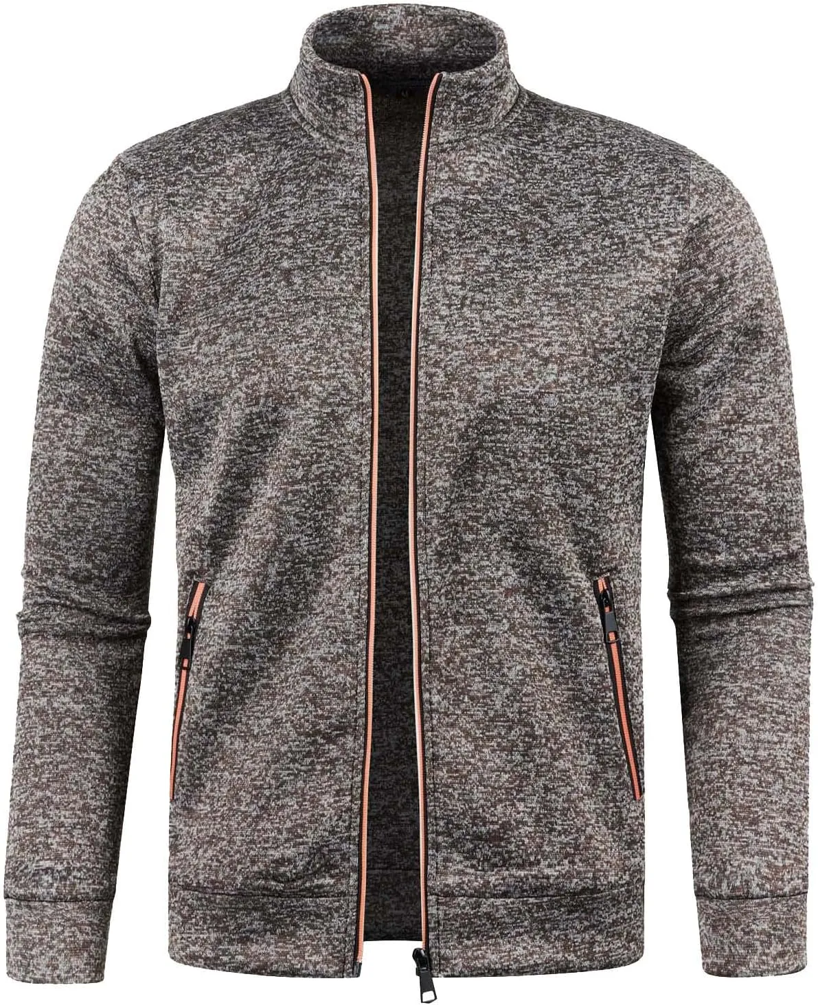 Mens Cardigan, Men's Sweaters Full Zip Slim Fit Thick Knitted Cardigan Casual Solid Sweaters Jacket with Pockets