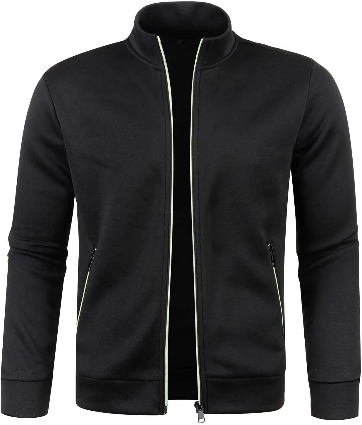 Mens Cardigan, Men's Sweaters Full Zip Slim Fit Thick Knitted Cardigan Casual Solid Sweaters Jacket with Pockets
