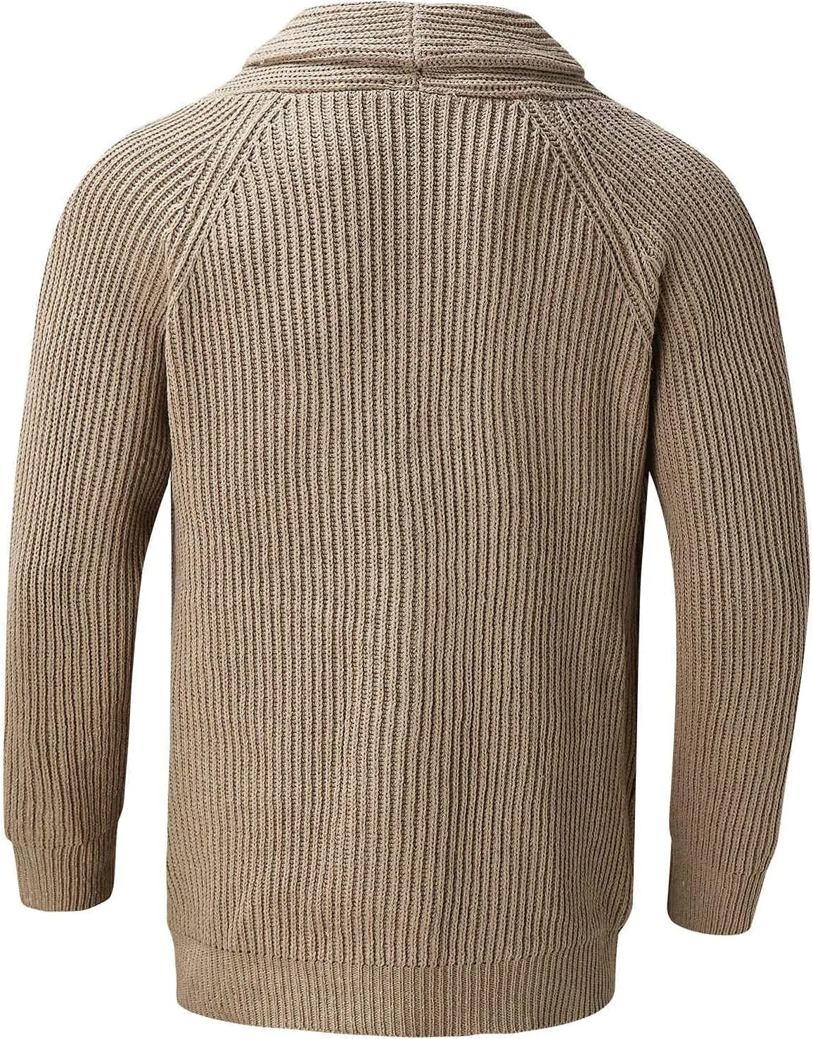 Mens Cardigan Sweater 100% Cotton Pockets Casual Slim Fit V-Neck Knitted Sweaters Long Sleeve Button Up Warm Sweaters