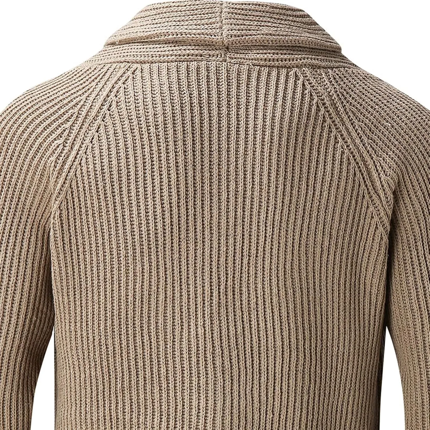Mens Cardigan Sweater 100% Cotton Pockets Casual Slim Fit V-Neck Knitted Sweaters Long Sleeve Button Up Warm Sweaters
