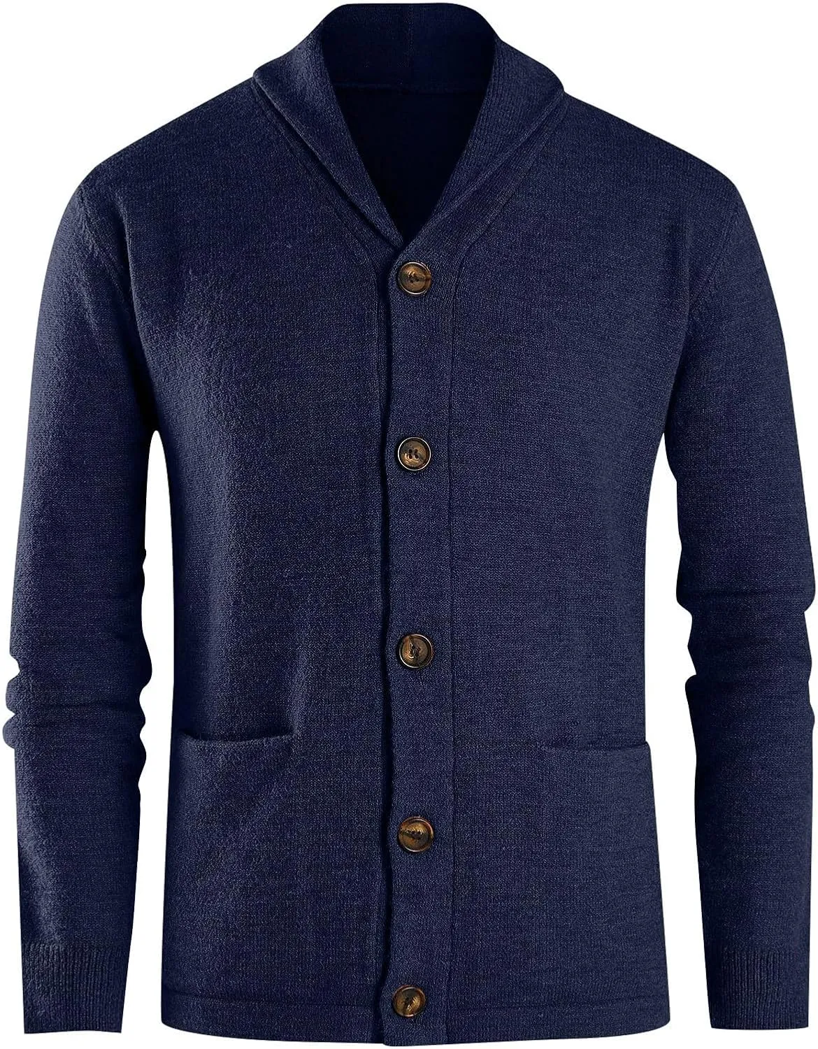 Mens Cardigan Sweater with Buttons Knit Lapel Oversized Cardigan Sweater Thick Warm Lounge Winter Cardigan