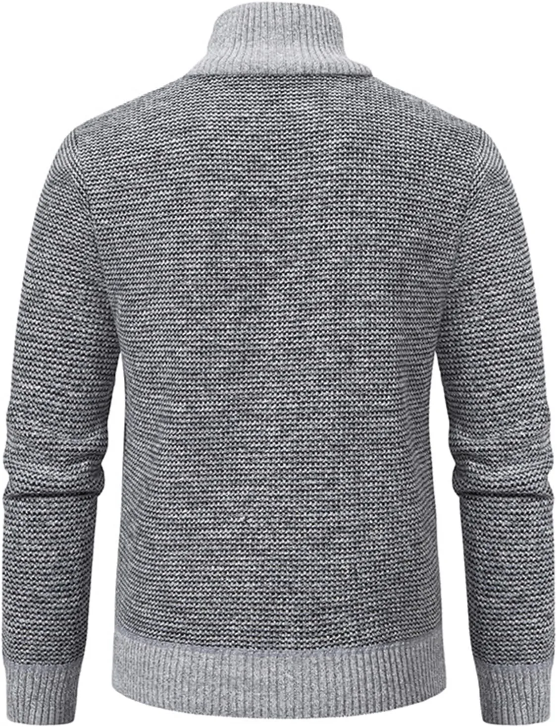 Men's Cardigan Sweaters Qiulted Puffer Jacket Casual Slim Fit Full Zip Sweaters Knitted Cardigan Jackets with Pockets