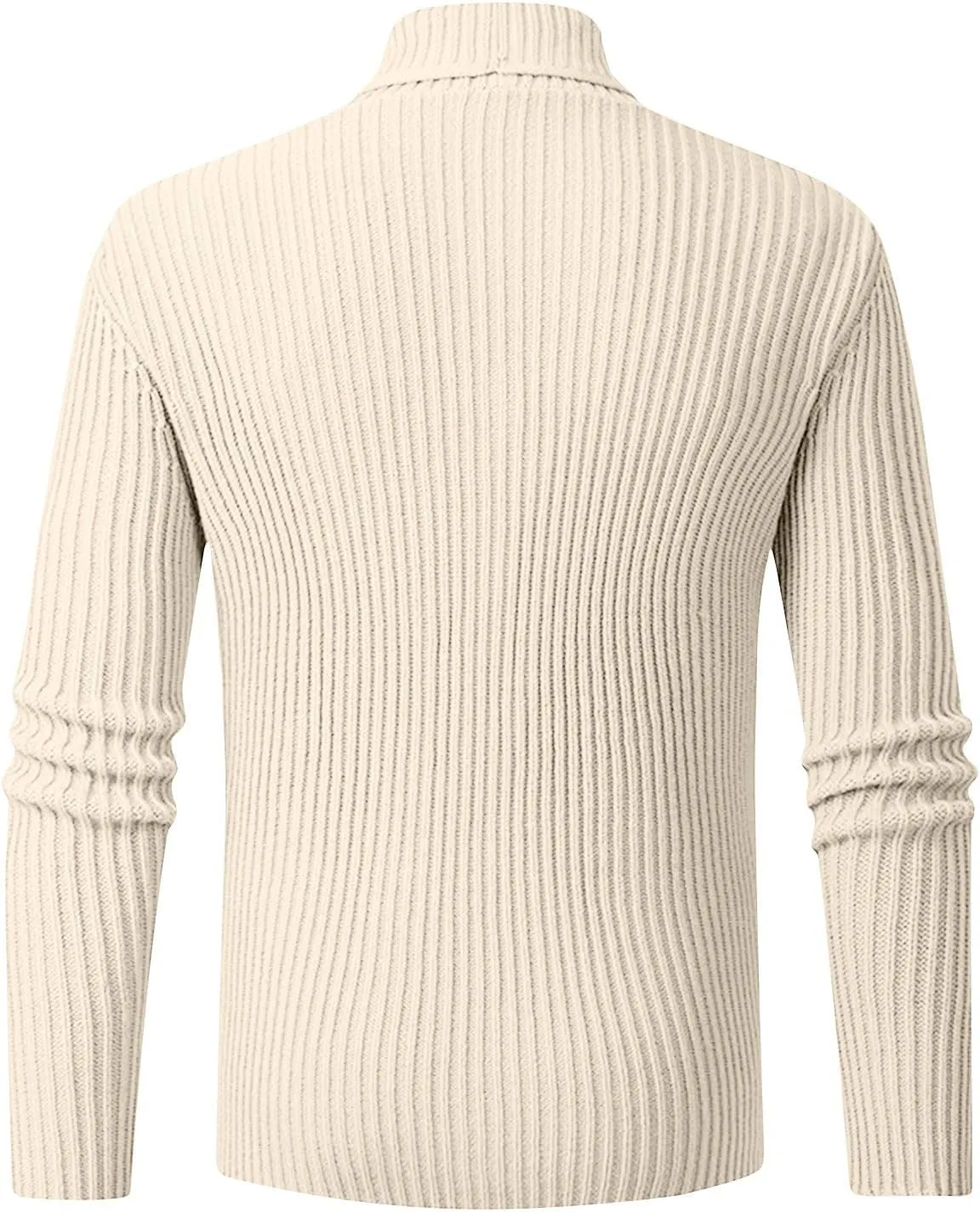 Men's Cardigan Sweaters Shawl Collar Cardigan Ribbed Long Sleeve Sweater Button Down Sweaters with Two Front Pockets